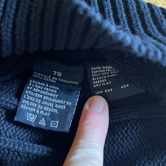 Nautica Dark Knit Cotton Sweater - Picture 9 of 11